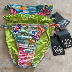 NWT Lot of 3 Chaser Bikini‎ Bottoms Size Small